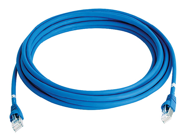 Измерительный патч корд для канальеого адаптера класса 6а, S/FTP, MP8 FS 500, LSZH, 5.0м, цвет синий