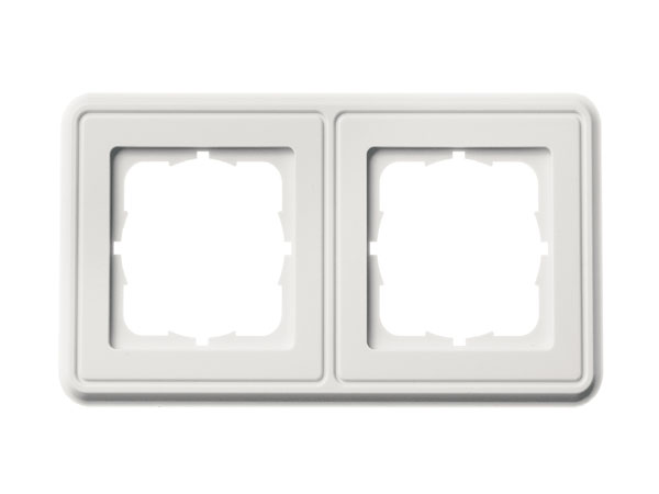 Рамка под лицевую панель, двойная, 80х151, для серий AMJ45, UMJ45, модульные системы AMJ/UMJ, OAD/S. Варианты расцветок: альпийский белый, жемчужный