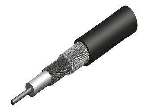 Коаксиальный кабель RG-214, 50 Ом, d=10.80, оболочка PVC, затухание 42 db на 100м при 2ГГц, двойная оплетка, 100 м/бухта