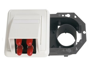 Telegartner Розетка OAD одинарная с 4 ST адаптерами, керамика/металл