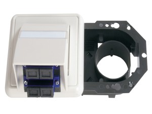 Telegartner Розетка OAD одинарная с 2 SС dx адаптерами, керамика/металл
