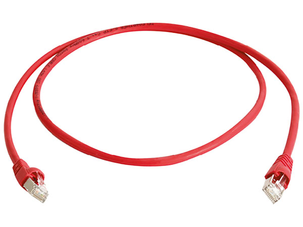 Экранированный патч корд S/FTP CAT.6a 1,0м MP8&nbsp;FS 500, LSZH. Варианты расцветок изоляции: серый, зеленый, красный, синий, желтый, черный, белый, фиолетовый
