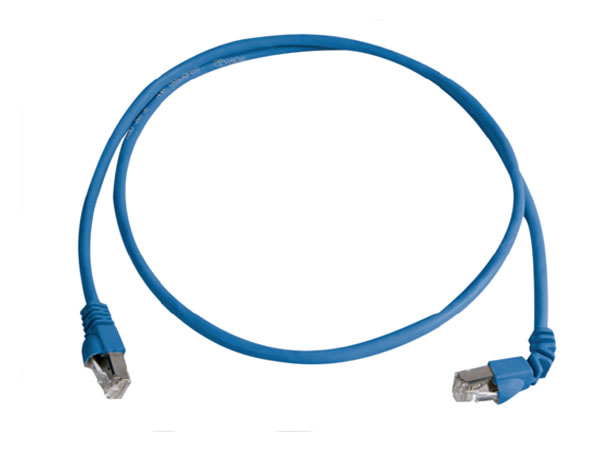 Экранированный патч корд S/FTP CAT.6a 1,0м MP8&nbsp;FS 500, LSZH, 1х90°-1х180°. Варианты расцветок изоляции: серый, зеленый, красный, синий, желтый, черный, белый, фиолетовый