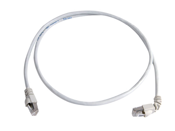 Экранированный патч корд S/FTP CAT.6a 10,0м MP8&nbsp;FS 500, LSZH, 1х90°-1х180°. Варианты расцветок изоляции: серый, зеленый, красный, синий, желтый, черный, белый, фиолетовый