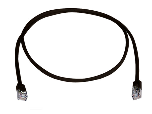 Экранированный патч корд F/UTP CAT.5E, MP8&nbsp;100, LSZH,с укороченным колпачком. цвет изоляции: черный, метраж от 0,25м до 10,0м.