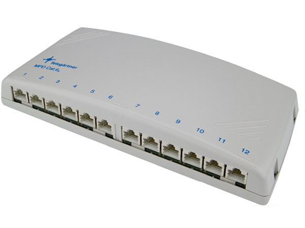 Минираспределтиель FTP MPD12-HS K cat.6a, 12 портов. Цветовое имполнение: светло серый, альпийский белый.