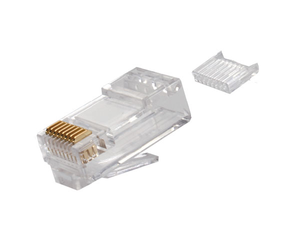 Коннектор RJ45 UTP MP8(8) cat.6, для многожильных и монолитных кабелей.