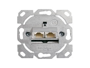 Розетка информационная AMJ45 К 8/8 UP/0 класс ЕА 500, 2xRJ45 FTP, 50x50