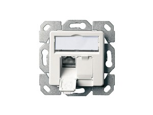 Розетка информационная AMJ45 8/8 UP/50 cat.5e, 2xRJ45 FTP, 50x50