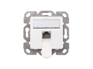 Telegartner Розетка информационная AMJ45 8/8 UP/50 cat.5e, 1xRJ45 FTP, 50x50