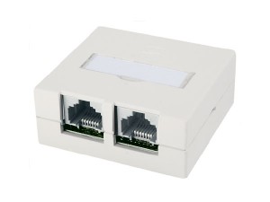 Telegartner Розетка информационная, внешний монтаж, VAD 8/8 Ap Compact класс ЕА, 2xRJ45 FTP